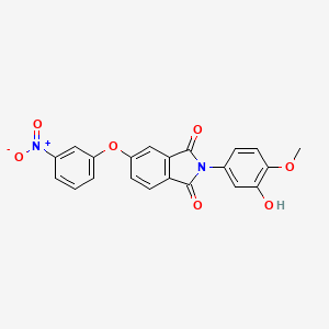 molecular formula C21H14N2O7 B5992599 2-(3-hydroxy-4-methoxyphenyl)-5-(3-nitrophenoxy)-1H-isoindole-1,3(2H)-dione 