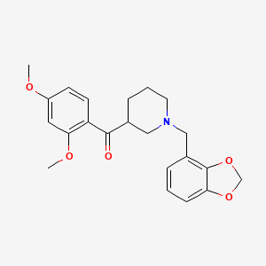 molecular formula C22H25NO5 B5992630 [1-(1,3-benzodioxol-4-ylmethyl)-3-piperidinyl](2,4-dimethoxyphenyl)methanone 