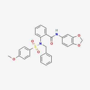 N-1,3-benzodioxol-5-yl-2-{benzyl[(4-methoxyphenyl)sulfonyl]amino}benzamide