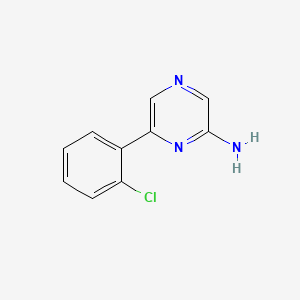 molecular formula C10H8ClN3 B599265 6-(2-Chlorophenyl)pyrazin-2-amine CAS No. 1224741-03-0