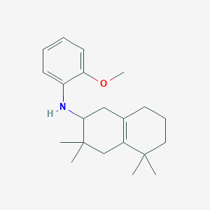 molecular formula C21H31NO B5992663 N-(2-methoxyphenyl)-3,3,5,5-tetramethyl-1,2,4,6,7,8-hexahydronaphthalen-2-amine 