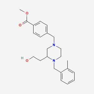 molecular formula C23H30N2O3 B5992683 methyl 4-{[3-(2-hydroxyethyl)-4-(2-methylbenzyl)-1-piperazinyl]methyl}benzoate 