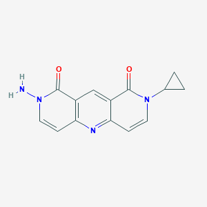 molecular formula C14H12N4O2 B5992699 2-amino-8-cyclopropylpyrido[4,3-b][1,6]naphthyridine-1,9(2H,8H)-dione 