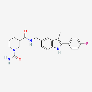 molecular formula C23H25FN4O2 B5992702 N~3~-{[2-(4-fluorophenyl)-3-methyl-1H-indol-5-yl]methyl}-1,3-piperidinedicarboxamide 