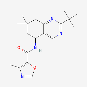 N-(2-tert-butyl-7,7-dimethyl-5,6,7,8-tetrahydro-5-quinazolinyl)-4-methyl-1,3-oxazole-5-carboxamide