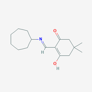 2-(Cycloheptyliminomethyl)-3-hydroxy-5,5-dimethylcyclohex-2-en-1-one