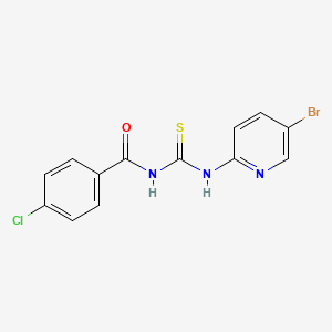 molecular formula C13H9BrClN3OS B5992730 3-(5-Bromopyridin-2-YL)-1-(4-chlorobenzoyl)thiourea 