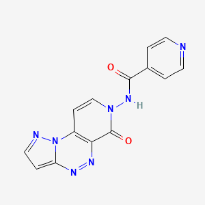 N-(6-oxopyrazolo[5,1-c]pyrido[4,3-e][1,2,4]triazin-7(6H)-yl)isonicotinamide