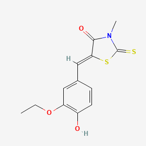 (5Z)-5-(3-ethoxy-4-hydroxybenzylidene)-3-methyl-2-thioxo-1,3-thiazolidin-4-one