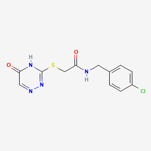 N-(4-chlorobenzyl)-2-[(5-oxo-4,5-dihydro-1,2,4-triazin-3-yl)thio]acetamide