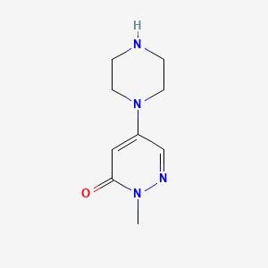 B599279 2-Methyl-5-(piperazin-1-yl)pyridazin-3(2H)-one CAS No. 159430-53-2