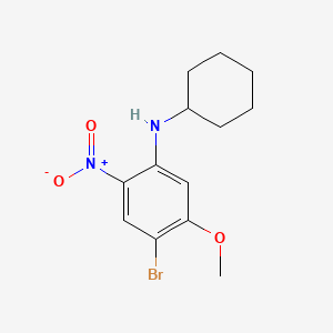 molecular formula C13H17BrN2O3 B599284 4-溴-N-环己基-5-甲氧基-2-硝基苯胺 CAS No. 1365272-51-0