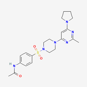 N-[4-({4-[2-Methyl-6-(pyrrolidin-1-YL)pyrimidin-4-YL]piperazin-1-YL}sulfonyl)phenyl]acetamide