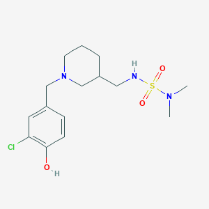 1-[(3-Chloro-4-hydroxyphenyl)methyl]-3-[(dimethylsulfamoylamino)methyl]piperidine