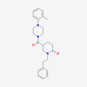 5-{[4-(2-methylphenyl)-1-piperazinyl]carbonyl}-1-(2-phenylethyl)-2-piperidinone