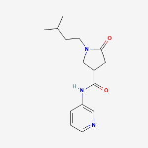 molecular formula C15H21N3O2 B5992871 1-(3-methylbutyl)-5-oxo-N-(pyridin-3-yl)pyrrolidine-3-carboxamide 