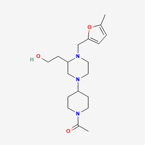 2-{4-(1-acetyl-4-piperidinyl)-1-[(5-methyl-2-furyl)methyl]-2-piperazinyl}ethanol