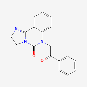 molecular formula C18H15N3O2 B5992919 6-(2-oxo-2-phenylethyl)-2,6-dihydroimidazo[1,2-c]quinazolin-5(3H)-one 