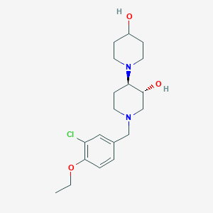 (3'R*,4'R*)-1'-(3-chloro-4-ethoxybenzyl)-1,4'-bipiperidine-3',4-diol