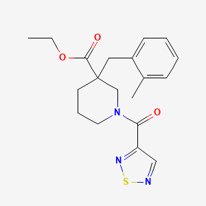 ethyl 3-(2-methylbenzyl)-1-(1,2,5-thiadiazol-3-ylcarbonyl)-3-piperidinecarboxylate