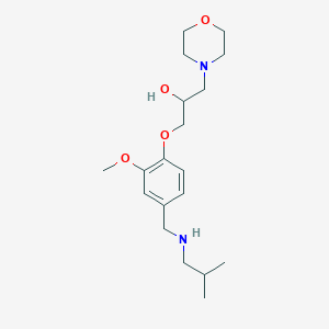 molecular formula C19H32N2O4 B5992939 1-{4-[(isobutylamino)methyl]-2-methoxyphenoxy}-3-(4-morpholinyl)-2-propanol 