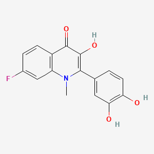 molecular formula C16H12FNO4 B599295 2-(3,4-二羟基苯基)-7-氟-3-羟基-1-甲基喹啉-4(1H)-酮 CAS No. 1313739-02-4