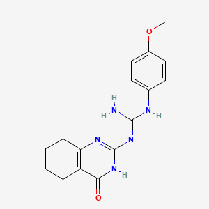 molecular formula C16H19N5O2 B5992957 N-(4-METHOXYPHENYL)-N'-(4-OXO-3,4,5,6,7,8-HEXAHYDRO-2-QUINAZOLINYL)GUANIDINE 