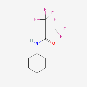 molecular formula C11H15F6NO B5992966 N-cyclohexyl-3,3,3-trifluoro-2-methyl-2-(trifluoromethyl)propanamide 