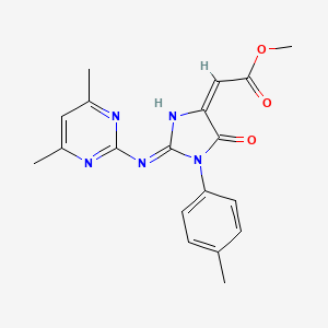 methyl [2-[(4,6-dimethyl-2-pyrimidinyl)amino]-1-(4-methylphenyl)-5-oxo-1,5-dihydro-4H-imidazol-4-ylidene]acetate