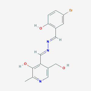 3-hydroxy-5-(hydroxymethyl)-2-methylisonicotinaldehyde (5-bromo-2-hydroxybenzylidene)hydrazone