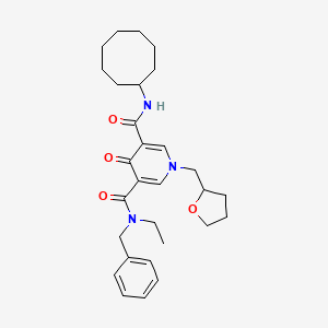 molecular formula C29H39N3O4 B5993010 N-benzyl-N'-cyclooctyl-N-ethyl-4-oxo-1-(tetrahydro-2-furanylmethyl)-1,4-dihydro-3,5-pyridinedicarboxamide 