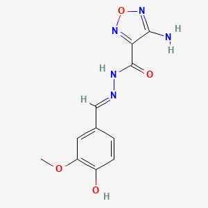 4-amino-N'-[(E)-(4-hydroxy-3-methoxyphenyl)methylidene]-1,2,5-oxadiazole-3-carbohydrazide