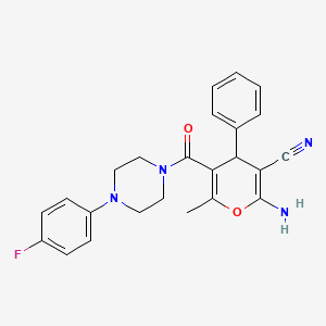 2-amino-5-[4-(4-fluorophenyl)piperazine-1-carbonyl]-6-methyl-4-phenyl-4H-pyran-3-carbonitrile