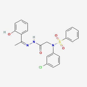 N-(3-chlorophenyl)-N-(2-{2-[1-(2-hydroxyphenyl)ethylidene]hydrazino}-2-oxoethyl)benzenesulfonamide