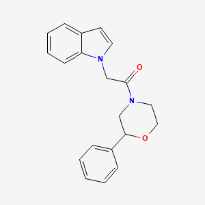 1-[2-oxo-2-(2-phenyl-4-morpholinyl)ethyl]-1H-indole