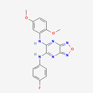 N-(2,5-dimethoxyphenyl)-N'-(4-fluorophenyl)[1,2,5]oxadiazolo[3,4-b]pyrazine-5,6-diamine