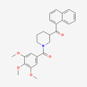 molecular formula C26H27NO5 B5993061 1-naphthyl[1-(3,4,5-trimethoxybenzoyl)-3-piperidinyl]methanone 