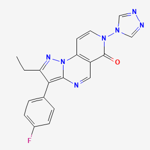 2-ethyl-3-(4-fluorophenyl)-7-(4H-1,2,4-triazol-4-yl)pyrazolo[1,5-a]pyrido[3,4-e]pyrimidin-6(7H)-one