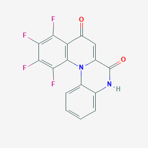 molecular formula C16H6F4N2O2 B5993115 9,10,11,12-tetrafluoro-5H-quino[1,2-a]quinoxaline-6,8-dione 