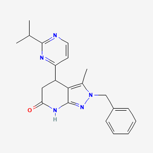 molecular formula C21H23N5O B5993116 2-benzyl-4-(2-isopropylpyrimidin-4-yl)-3-methyl-2,4,5,7-tetrahydro-6H-pyrazolo[3,4-b]pyridin-6-one 