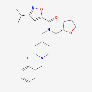 N-{[1-(2-fluorobenzyl)-4-piperidinyl]methyl}-3-isopropyl-N-(tetrahydro-2-furanylmethyl)-5-isoxazolecarboxamide