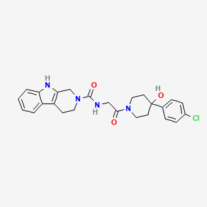 N-{2-[4-(4-chlorophenyl)-4-hydroxy-1-piperidinyl]-2-oxoethyl}-1,3,4,9-tetrahydro-2H-beta-carboline-2-carboxamide