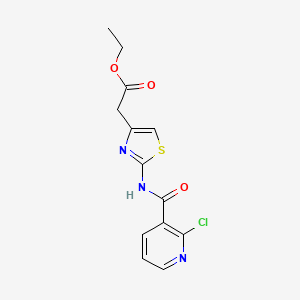 molecular formula C13H12ClN3O3S B5993155 ethyl (2-{[(2-chloro-3-pyridinyl)carbonyl]amino}-1,3-thiazol-4-yl)acetate 