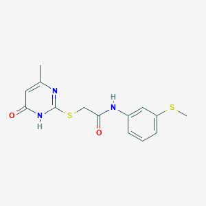 2-[(4-methyl-6-oxo-1,6-dihydropyrimidin-2-yl)thio]-N-[3-(methylthio)phenyl]acetamide