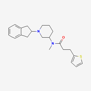 molecular formula C22H28N2OS B5993187 N-[1-(2,3-dihydro-1H-inden-2-yl)-3-piperidinyl]-N-methyl-3-(2-thienyl)propanamide 