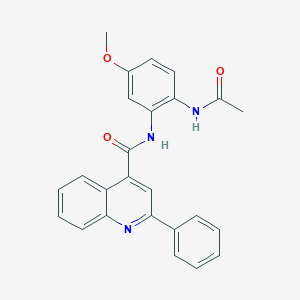 N-[2-(acetylamino)-5-methoxyphenyl]-2-phenyl-4-quinolinecarboxamide