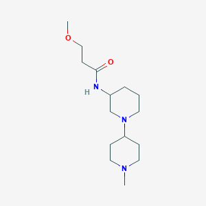 molecular formula C15H29N3O2 B5993206 3-methoxy-N-(1'-methyl-1,4'-bipiperidin-3-yl)propanamide 