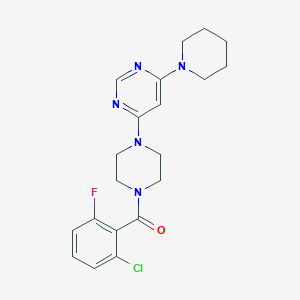 4-[4-(2-chloro-6-fluorobenzoyl)-1-piperazinyl]-6-(1-piperidinyl)pyrimidine