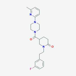 1-[2-(3-fluorophenyl)ethyl]-5-{[4-(6-methyl-2-pyridinyl)-1-piperazinyl]carbonyl}-2-piperidinone