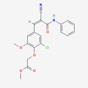 methyl [4-(3-anilino-2-cyano-3-oxo-1-propen-1-yl)-2-chloro-6-methoxyphenoxy]acetate